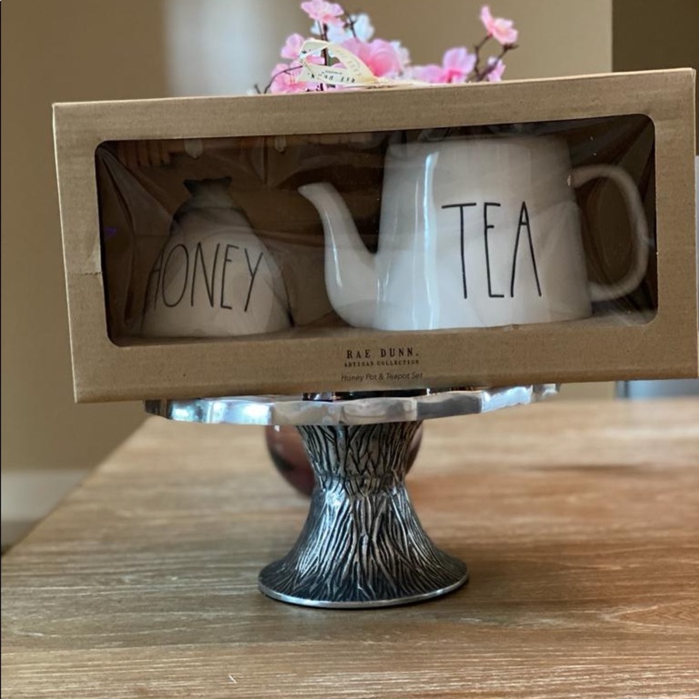Rae Dunn Teapot And Honey Set